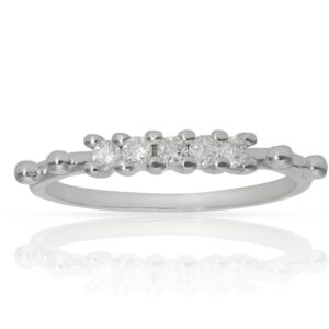 Anillo compromiso oro blanco 18Kl diamantes