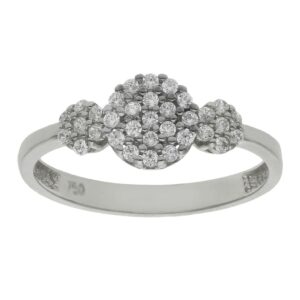 Anillo compromiso oro blanco 18kl 33 diamantes - Némesis
