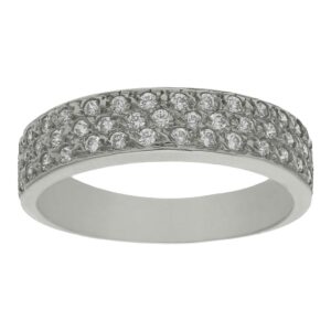 Anillo compromiso oro blanco 18kl 47 diamantes - Cronos