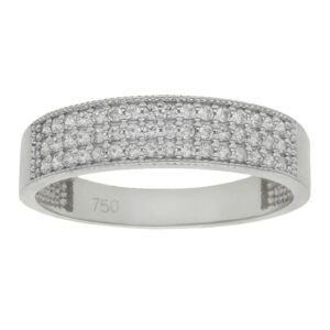 Anillo compromiso oro blanco 18kl 48 diamantes - Morfeo