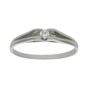 Anillo compromiso oro blanco 18kl diamante - Calipso