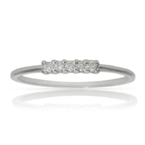 Anillo compromiso oro blanco 18kl diamante - Eros