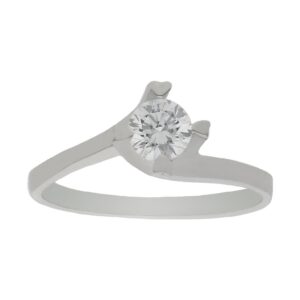 Anillo compromiso oro blanco 18kl diamante - Japeto