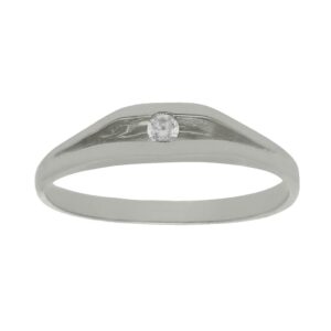 Anillo compromiso oro blanco 18kl diamante - Quirón