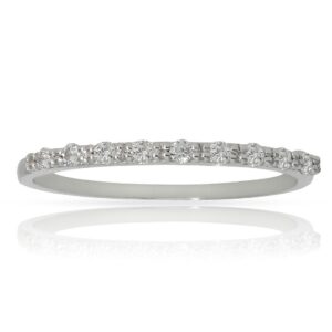 Anillo compromiso oro blanco 18Kl diamantes - Hermes