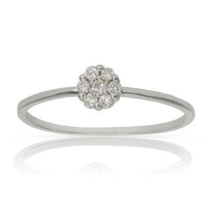 Anillo compromiso oro blanco 18kl diamantes - Perséfone