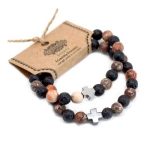 2 pulseras piedras preciosas amistad - Eternidad