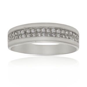 Anillo compromiso oro blanco 18kl 36 diamantes - Mélia