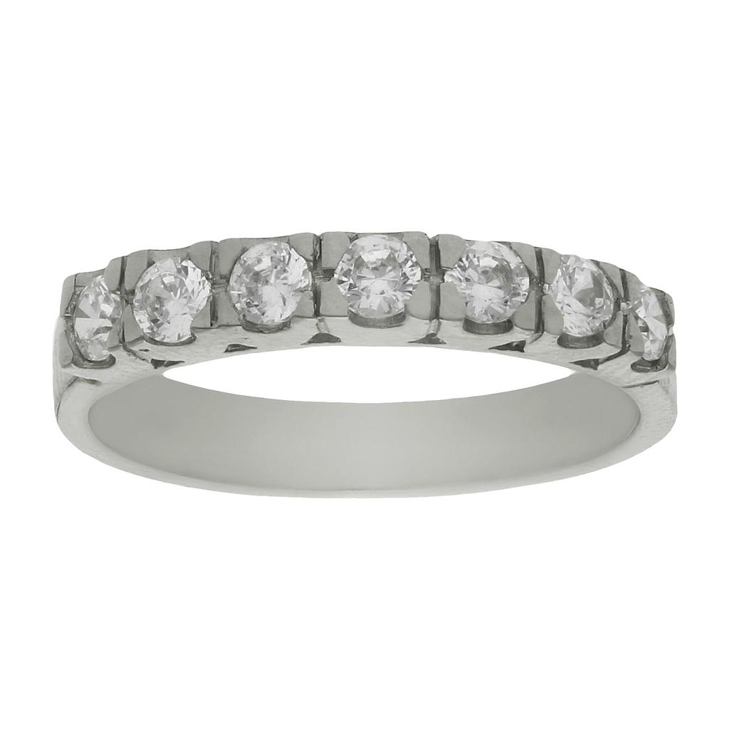 Anillo compromiso oro blanco 18kl 7 diamantes - Céfiro Anillo compromiso oro blanco 18kl 7 diamantes - Céfiro