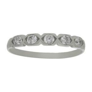 Anillo compromiso oro blanco 18kl 7 diamantes - Dike