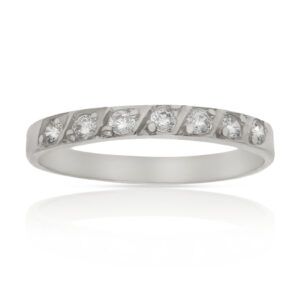 Anillo compromiso oro blanco 18kl 7 diamantes - Nix