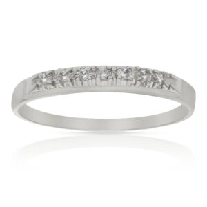 Anillo compromiso oro blanco 18kl 7 diamantes - Perses