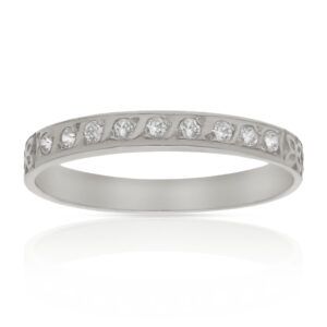 Anillo compromiso oro blanco 18kl 9 diamantes - Leto