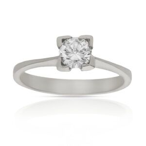 Circonitas en joyería: brillo de lujo sin renunciar a nada Anillo compromiso oro blanco 18kl circonita - Alernus