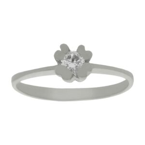 Anillo compromiso oro blanco 18kl circonita - Egeria