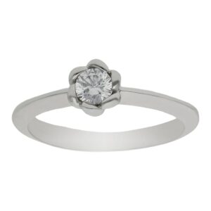 Anillo compromiso oro blanco 18kl circonita - Fauno Anillo compromiso oro blanco 18kl circonita - Fauno
