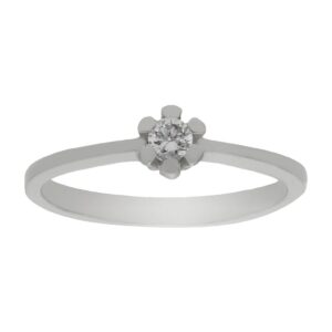 Anillo compromiso oro blanco 18kl circonita - Janus