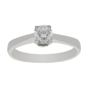 Anillo compromiso oro blanco 18kl circonita - Mercurio