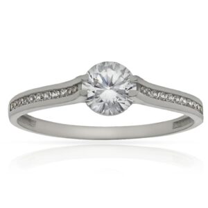 Anillo compromiso oro blanco 18kl circonita - Venus