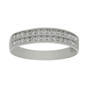 Anillo compromiso oro blanco 18kl circonitas - Phat
