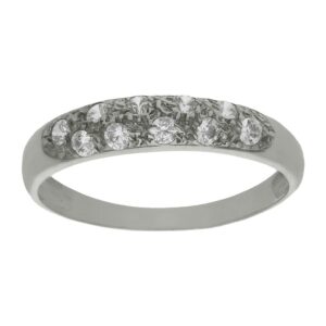 Anillo compromiso oro blanco 18kl circonitas - Amun