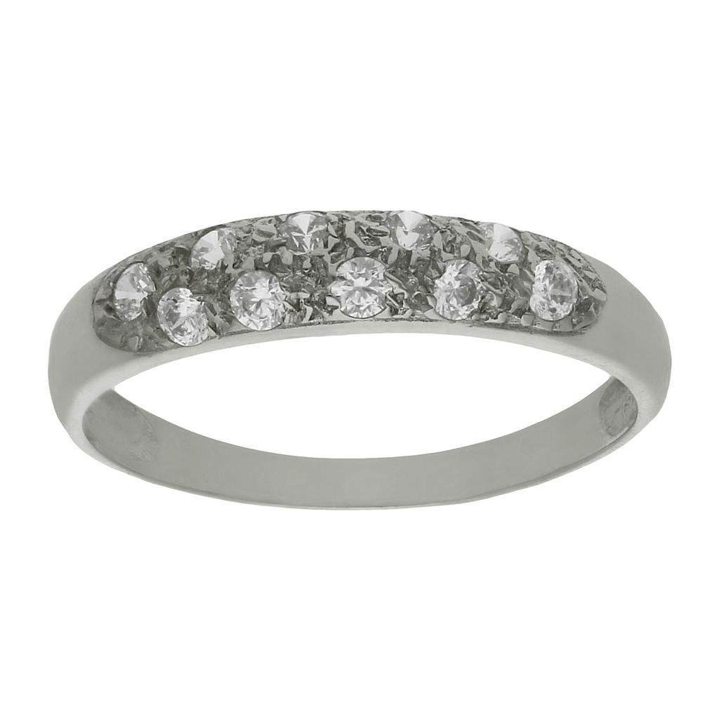 Anillo compromiso oro blanco 18kl circonitas - Amun Anillo compromiso oro blanco 18kl circonitas - Amun