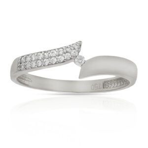 Anillo compromiso oro blanco 18kl circonitas - Horus