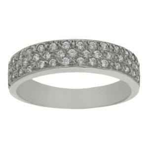 Anillo compromiso oro blanco 18kl circonitas - Mut