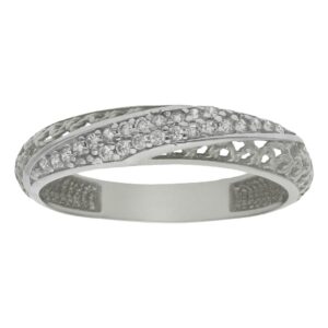 Anillo compromiso oro blanco 18kl circonitas - Neit