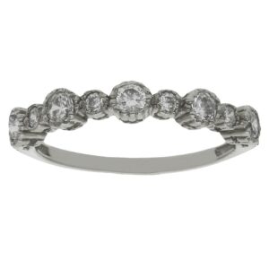 Anillo compromiso oro blanco 18kl circonitas - Nut
