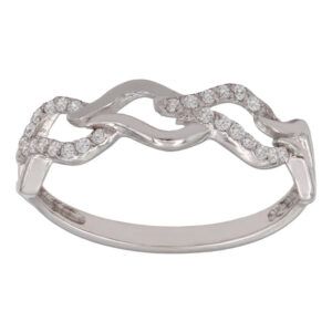 Anillo compromiso oro blanco 18kl circonitas - Ra