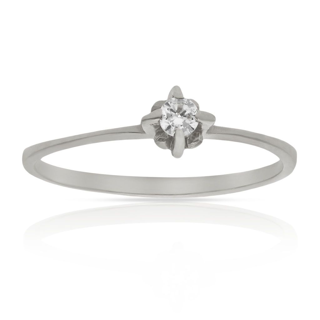 Anillo compromiso oro blanco 18kl diamante - Metis Anillo compromiso oro blanco 18kl diamante - Metis