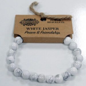 Brazalete de energía blanco Jasper