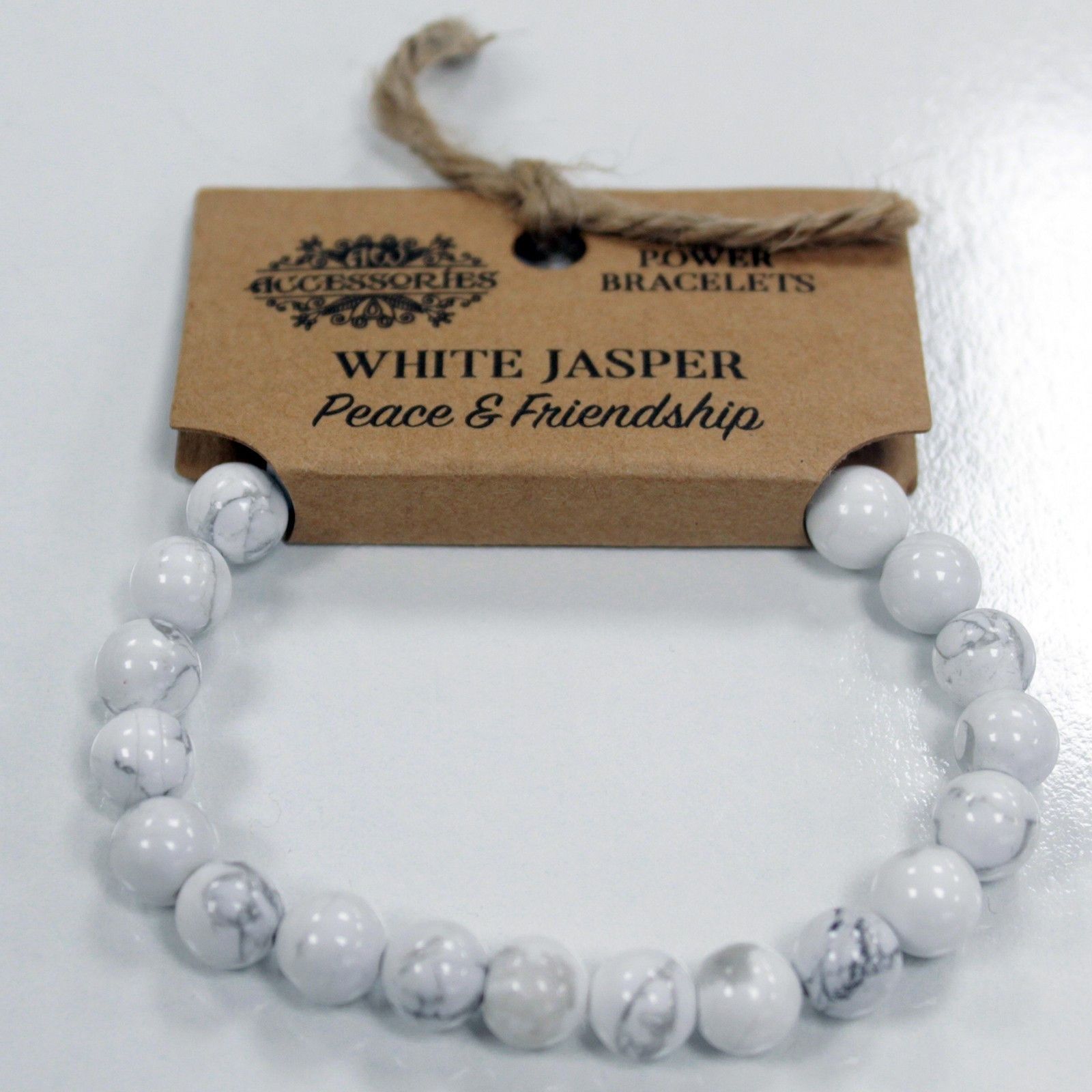 Brazalete de energía - Jaspe Blanco Brazalete de energía blanco Jasper