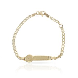 Pulsera bebe ancla oro 18kl elefante