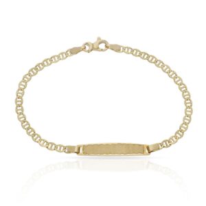 Pulsera bebe ancla oro 18kl placa