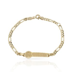 Pulsera bebe eslabón 3x1 oro 18kl elefante