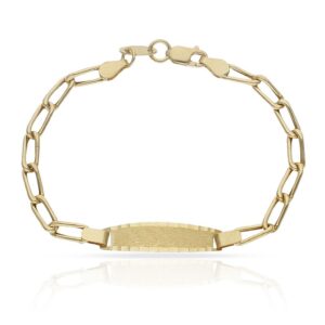 Pulsera bebe fígaro oro 18kl placa
