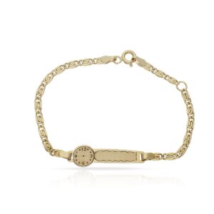 Pulsera bebe fundida oro 18kl reloj