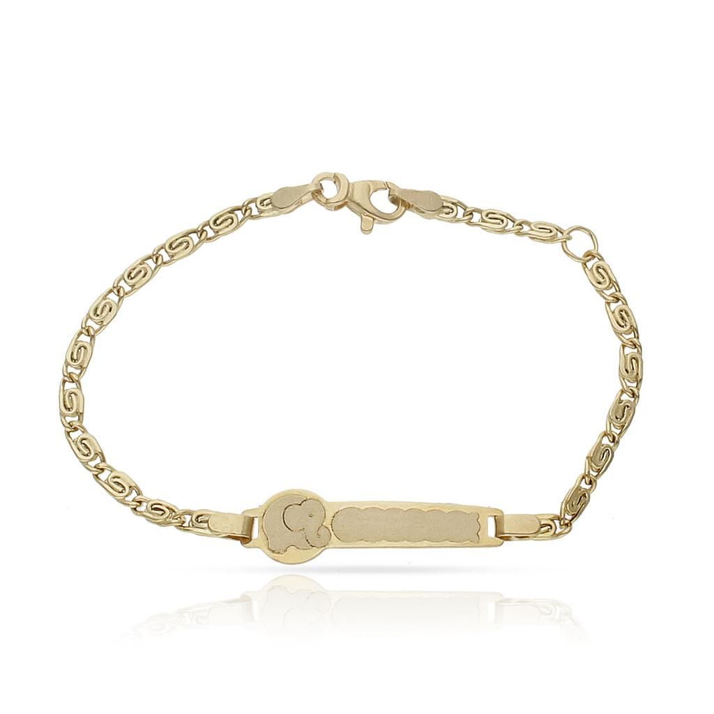 Pulsera bebe fundido oro 18kl elefante Pulsera bebe fundido oro 18kl elefante
