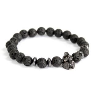 Pulsera piedras preciosas - Casco de caballero