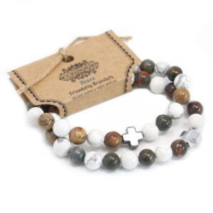 Pulseras amistad piedras preciosas - Paz