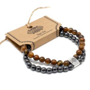 Pulseras piedras magnéticas y ojo de tigre