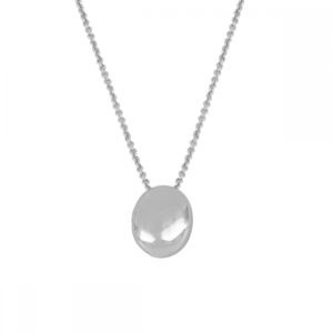 Collar plata charm redondo 9x7mm rodiada Collar plata charm redondo 9x7mm rodiada