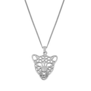 Collar plata ley cabeza jaguar 25x22mm rodiada Collar plata ley cabeza jaguar 25x22mm rodiada