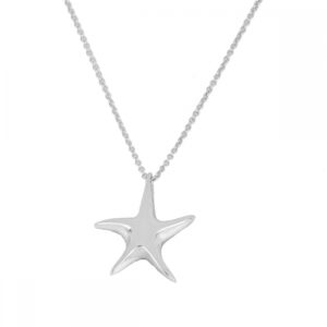 Collar plata ley estrella de mar 18×15,5mm rodiada Collar plata ley estrella de mar 18x15,5mm rodiada