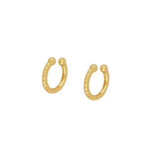 Pendiente Ear cuff plata - Eden 13mm bañado oro