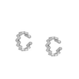Pendiente Ear cuff zig-zag – Veda 12mm rodiada Pendiente Ear cuff zig-zag - Veda 12mm rodiada