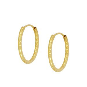 Pendiente aro plata rugoso - Opia 2 medidas 20mm