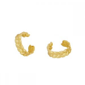 Pendiente ear cuff plata - Zara 11x4mm balñado oro
